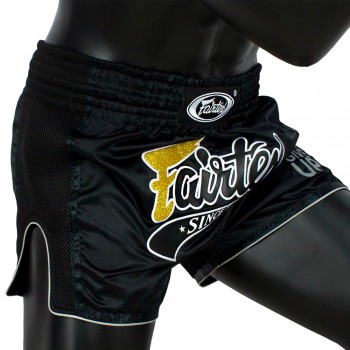 Fairtex BS1708 Шорты Тайский Бокс "Slim" Черные